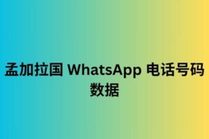 孟加拉国 whatsapp 电话号码数据